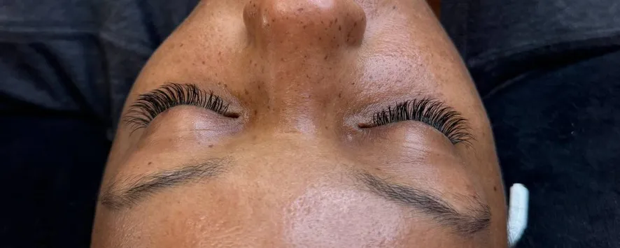 Soft and natural lash extension result by Lashes by Shigeru