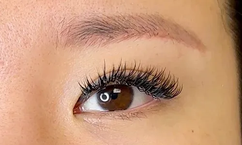 Glamorous lash enhancement look at Lashes by Shigeru